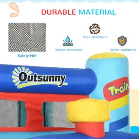 Castello Giostra Gonfiabile 435x245x200 cm con Scivolo Piscina e Pompa Multicolor...