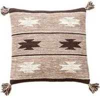 Tappeto moderno Chicago, stile kilim, 100% cotone, avorio, 45x45cm