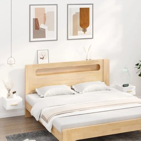 Comodini A Muro 2 Pz Bianco Lucido 35x35x20 Cm /