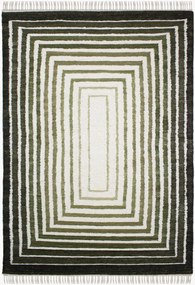 Tappeto in bouclé di lana tessuto a mano Frame