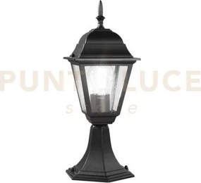 Lume-paletto roma nero 1 luce attacco e27 ip44 14,6x14,6x39cm in al...