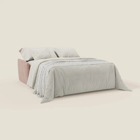 Elios Divano letto con morbidi cuscini spalliera in tessuto smacchiabile T24 rosa cipria