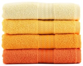 Set di 4 asciugamani Daisy, 70 x 140 cm Rainbow - Foutastic