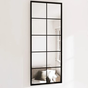 Specchi A Parete 2 Pz Neri 100x40 Cm İn Metallo /