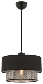 Lampada a sospensione su cavo ECHO 1xE27/60W/230V nero/grigio