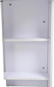 Tavolo Pieghevole Salvaspazio in Legno Bianco con Ruote...