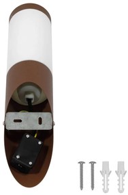 Applique Paletto in Acciaio Inox CORTEN IP54 Base E27 Colore Corten