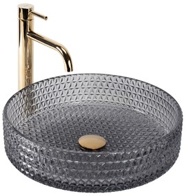 Lavabo da appoggio Rea Cristal Grey 39