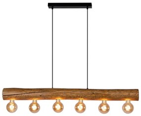 Lampadario Montagna Lampadario Montagna 6x E27 SPOT-LIGHT marrone paralume marrone 6x E27 SPOT-LIGHT