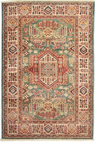 Kazak Tappeto 80 x 120 Verde (Pakistan) Annodato A Mano