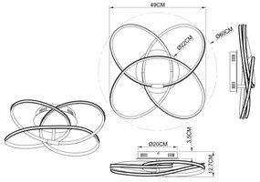 Globo 67201S-30 - Lampada LED fissa PANDA LED/30W/230V