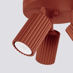 Sollux SL.1639 - Faretto KARBON 3xGU10/10W/230V rosso