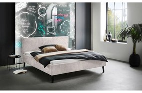 Letto matrimoniale imbottito beige rete non inclusa 180x200 cm Avola – Meise Möbel