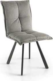 Sedia cucina tessuto Grigio Chiaro - imbottito SILA 2 sedie