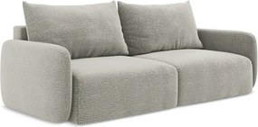 Divano grigio chiaro allungabile/con contenitore 238 cm Kalena – Makamii