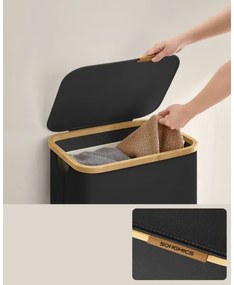 Cesto portabiancheria TATE nero