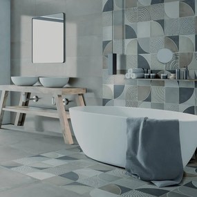 Piastrella Mosaico in gres porcellanato Station beige L 30 x L 30cm x Sp. 9.5 mm, 12 pezzi