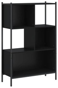 Libreria nera 72x28x109 cm in legno multistrato