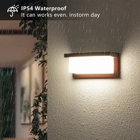 Brilagi - LED RGBW Applique da esterno BRICKY 1xE27/15W/230V marrone IP54