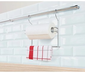 Supporto da appendere per asciugamani da cucina in acciaio cromato color argento Lonardo - Metaltex