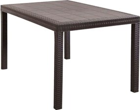 CALIGOLA - tavolo da giardino in resina effetto rattan