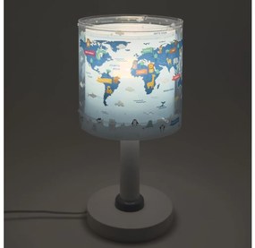 Dalber 40671 - Lampada da tavolo LED per bambini WORLD 1xG4/4W/230V blu
