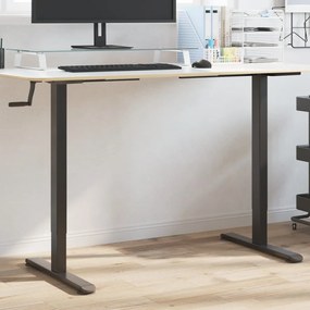 Telaio Scrivania İn Piedi Nero (94-135)x60x(70-114)cm Acciaio /