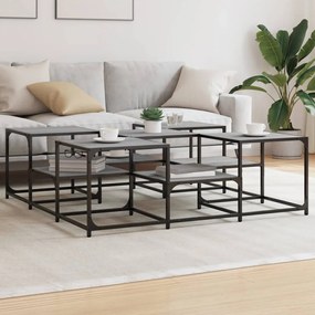 Tavolino Salotto Grigio Sonoma 121x121x40 Cm Legno Multistrato /