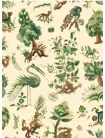 GP & J Baker Carta da parati Grand Gertrude - Document Green