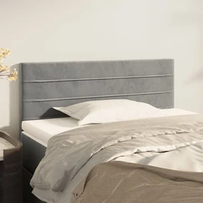 Testiera grigio chiaro 80x5x78/88 cm in velluto