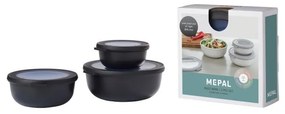 Scatole per alimenti in set da 3 Nordic black - Mepal