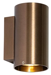 Lampada da parete smart bronzo scuro rotonda 2 luci incl. 2 Wifi GU10 50mm - Sandy