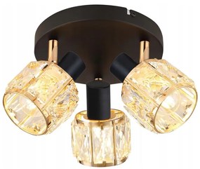 Faretto DUBAI 3xE14/40W/230V diametro 36 cm nero/oro