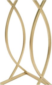 Tavolo contenitore con piano in vetro 25,5x45,5 cm Glam - Mauro Ferretti