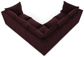 Divano angolare burgundy Manao – Makamii