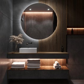 Specchio rotondo con luce LED E2