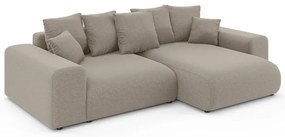 Divano angolare beige allungabile/con contenitore (con composizione variabile) Luma – Ropez