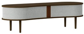 Tavolo TV grigio-marrone in rovere 140x40 cm Audacious - UMAGE