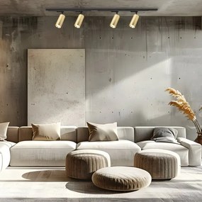 Faretto per sistema a binario MICA 4xGU10/10W/230V oro/nero