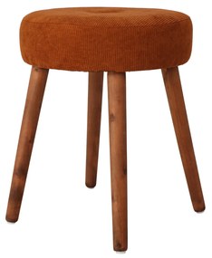 Sgabello marrone con gambe in legno