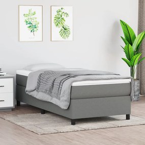 Giroletto Senza Materasso Grigio Scuro 100x200 Cm Tessuto /