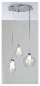 Lampadario Neoclassico Skyline trasparente paralume trasparente 3x G9 LUCE AMBIENTE DESIGN