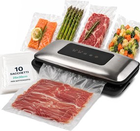 Macchina Sottovuoto e Sigilla 110W Forza Aspirante -600mBar per Alimenti...