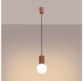 Sollux SL.1734 - Lampadario a sospensione con filo HALO 1xG9/8W/230V diametro 12 cm marrone