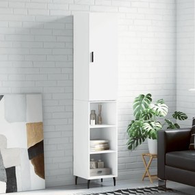 Credenza 34,5x34x180 Cm İn Legno Multistrato Bianco Lucido /