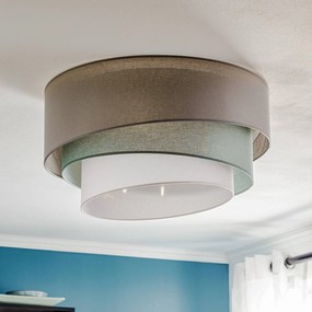 Euluna Trio plafoniera monocolore grigio Ø60cm