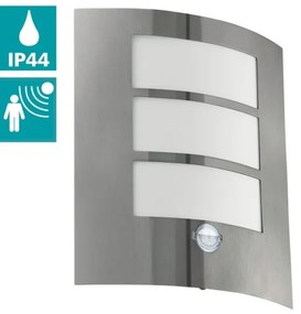 EGLO 88142 - Applique da esterno con sensore CITY 1xE27/15W