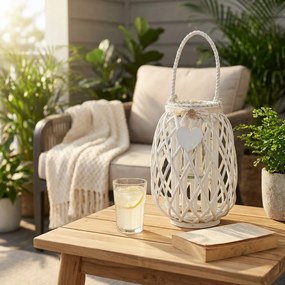 GENEVIEVE - lanterna in vimini tondo 15 x 66 cm