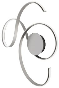 Plafoniera TWIST a LED 73x80 cm in metallo verniciato Silver