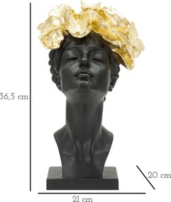 Donna Con Farlalle In Testa Cm 21X20X36,5